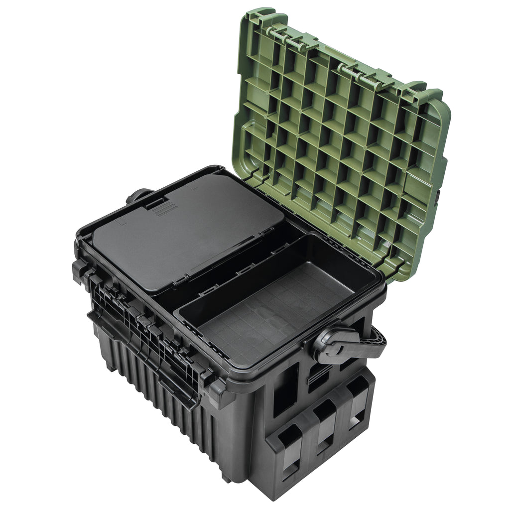 VS-7095N BLACK/OLIVE TACKLE BOX – SPRO Sports Professionals
