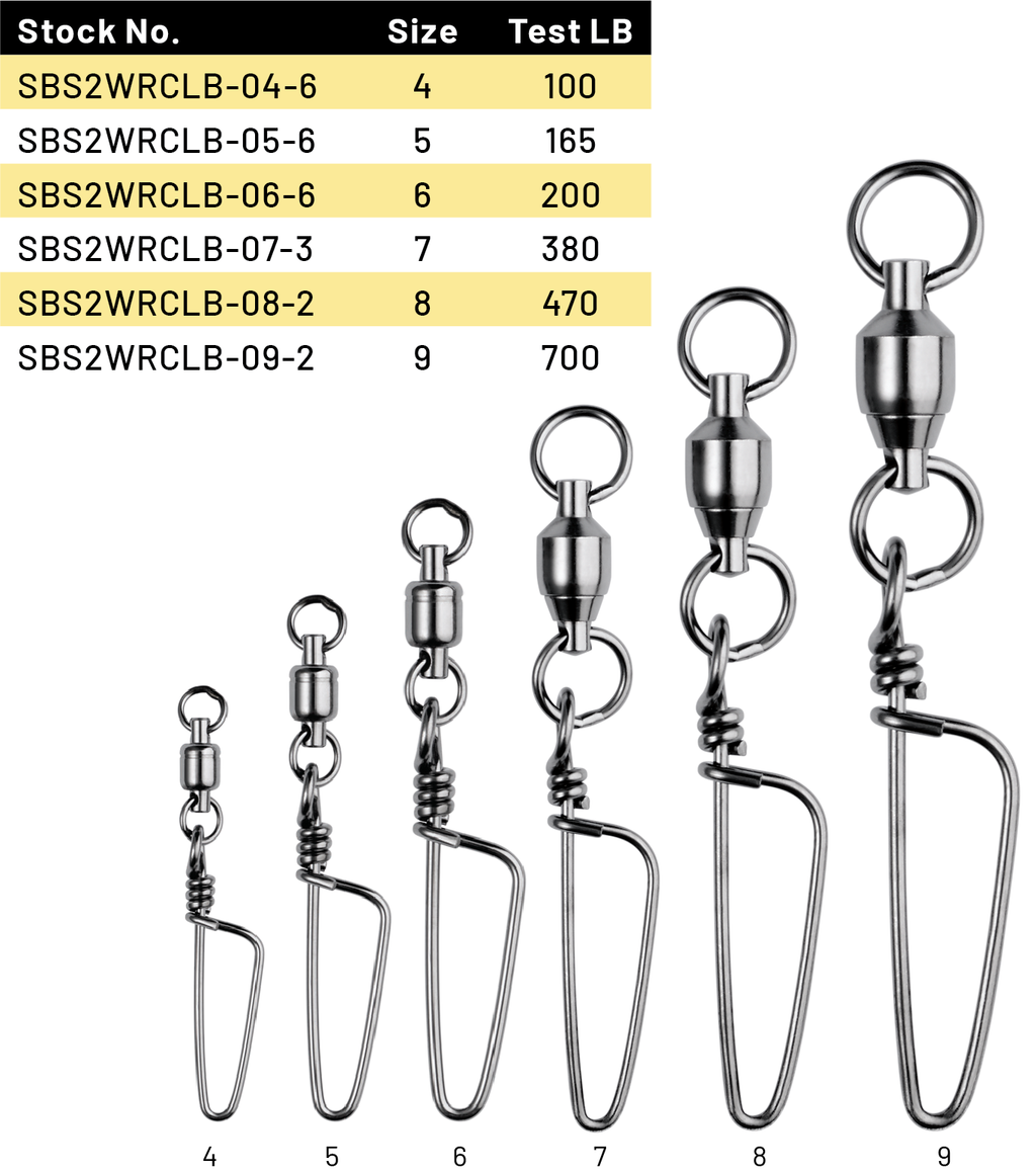 OCEAN CAT Girelle A Sfera • Doppia Rotazione • Acciaio Inox • 10 Pezzi Per Pesca In Mare E Dolce