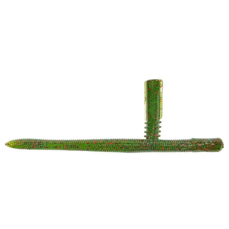 bass pro fishing rubber lures Nories 4" Sankaku Ko T-San Worm, Scuppernong Blue Flake / 4"