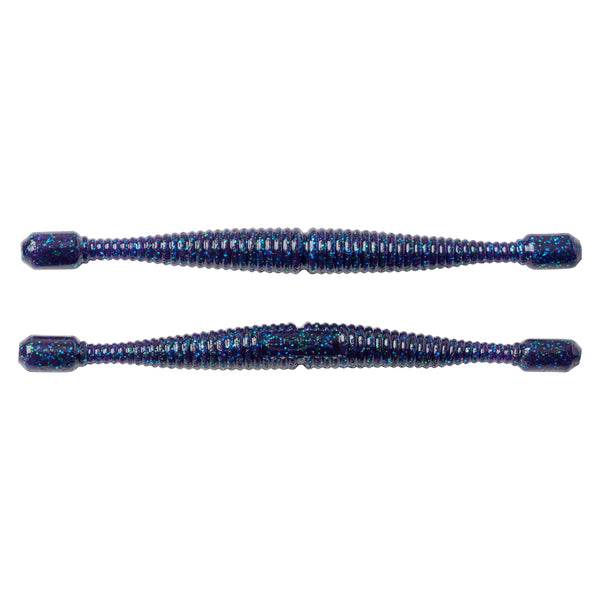 SPRO Wacky Snack Worm 7pk Black Blue Flake