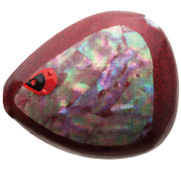 AIYA BALL WHITE ABALONE RED GLITTER