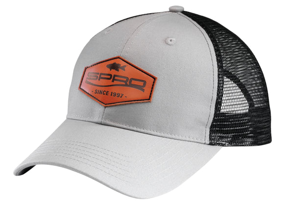 *SPRO HAT LEATHER PATCH GRAY BROWN
