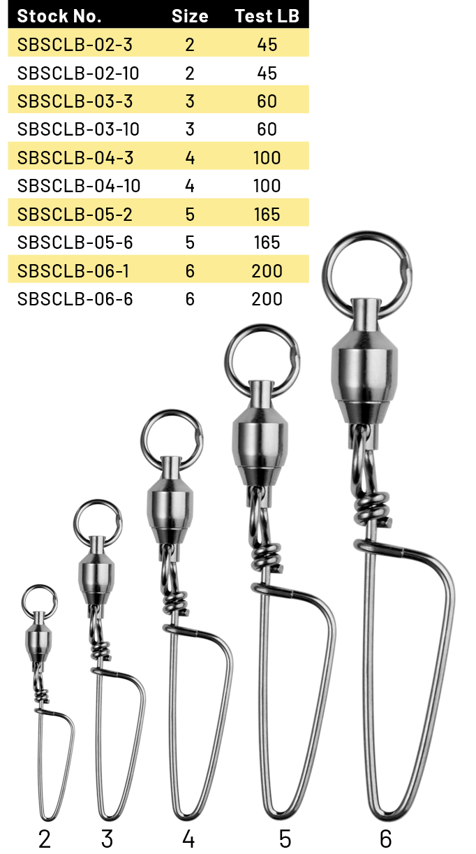 BALL BEARING SWIVEL WITH COASTLOCK (BLACK)