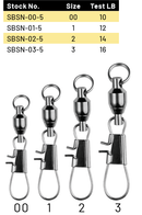 BALL BEARING SWIVEL, SPLIT RING WITH INTERLOCK SNAP (NICKEL)