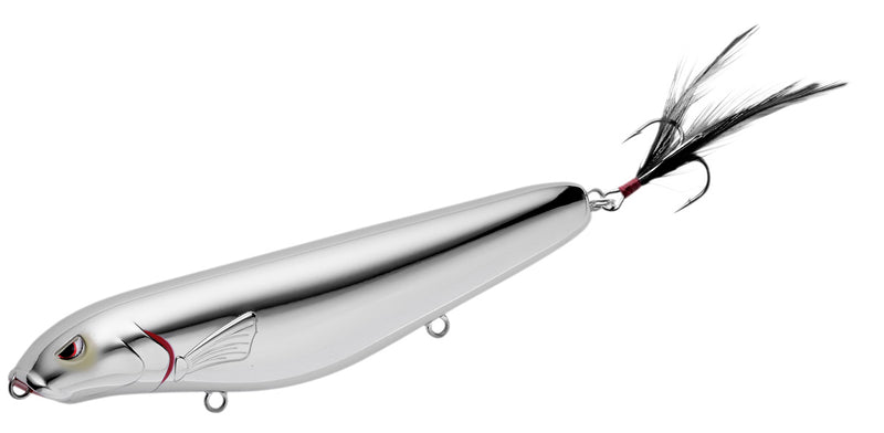 Spro Fat Papa Walker 130 (5") Topwater – L'Esplosione In Superficie! Gamakatsu Piumati, Cromo, 7/8 Oz