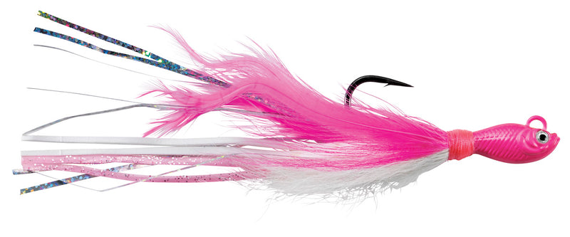 bucktail fishing lure POWER BUCKTAIL CUSTOM PINK FLASH