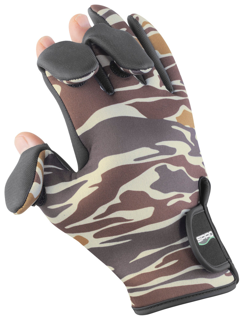 WICKED WEATHER WEAR GLOVE SPLIT FINGER CAMO